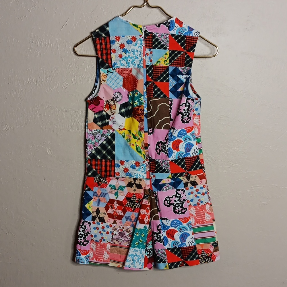 Desigual Patchwork Print Skort Romper Size XS - image 2